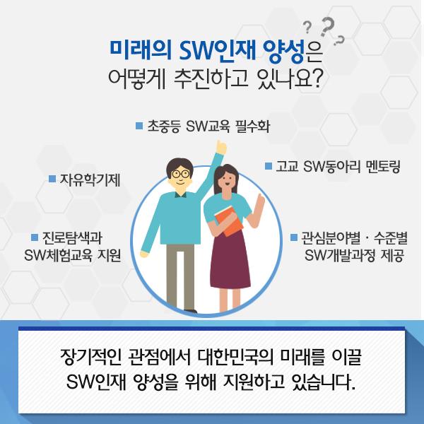 미래의 SW인재 양성은 어떻게 추진하고 있나요?